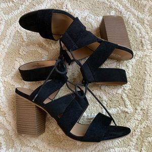 Merona Harriet Lace Up Heeled Ankle Strap Sandals